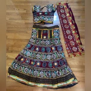 Indian traditional wear for women called Chayniya Choli